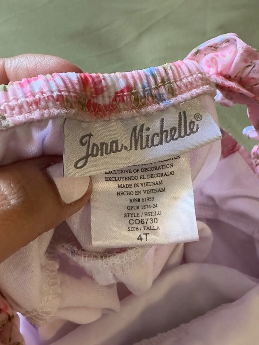 Jona Michelle Pink Floral Tie-Shoulder Dress